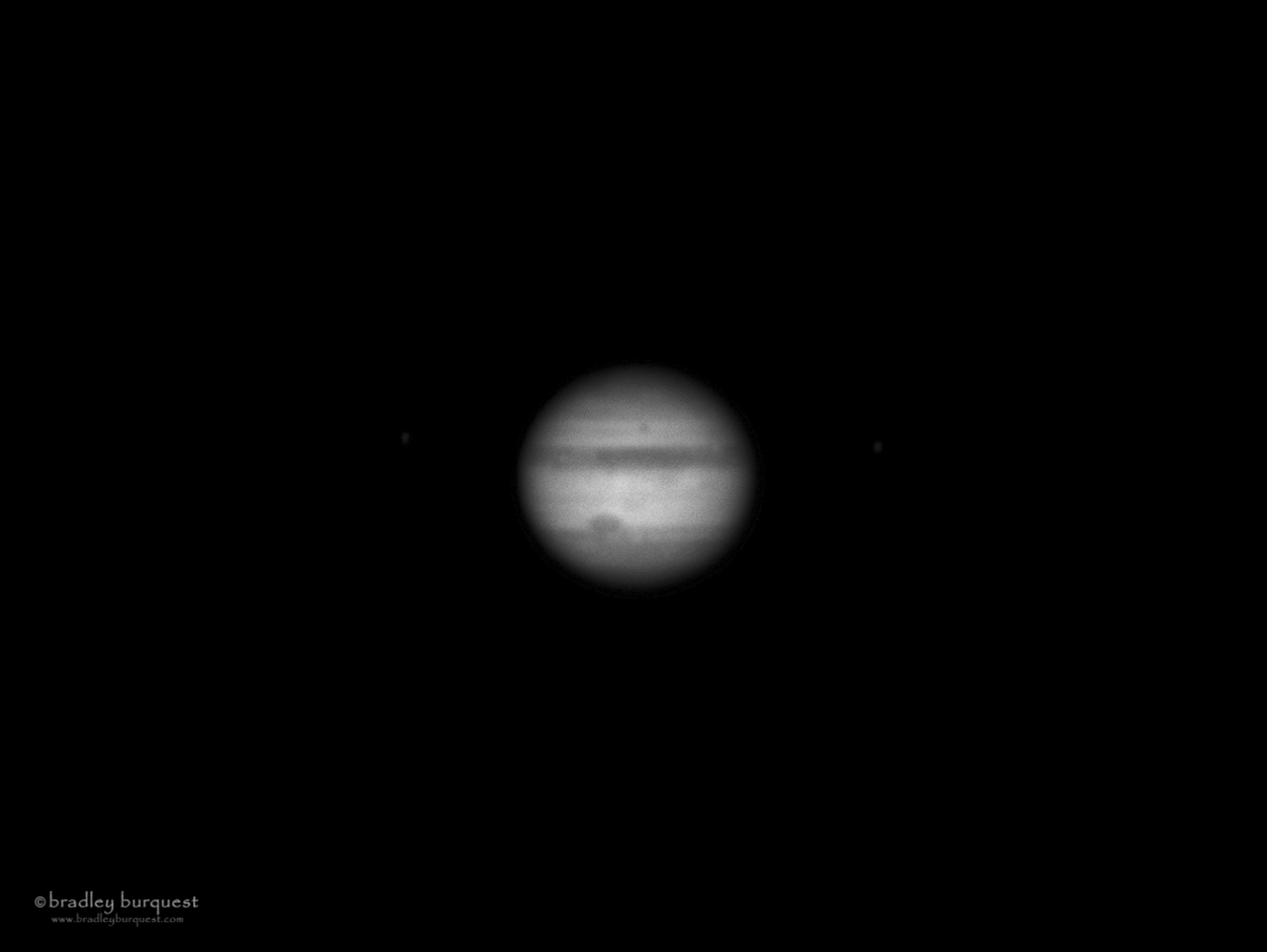 Jupiter in black and white