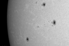 Sunspots in H-Alpha light